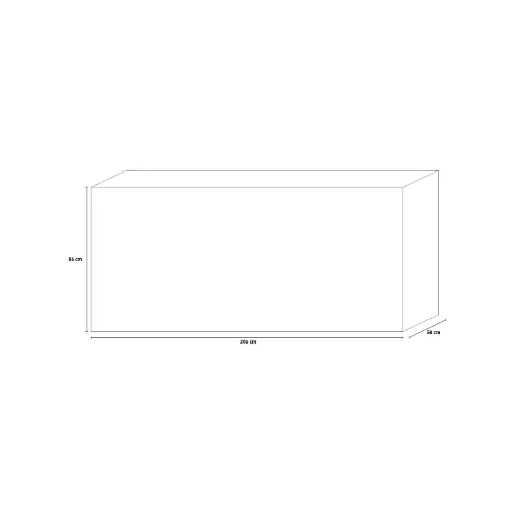 Buffet 3 porte e 3 cassetti, collezione SHOW, colore rovere chiaro