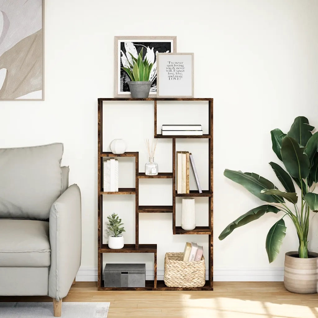 Libreria Rovere Fumo 72x20x120,5 cm in Truciolato 858160