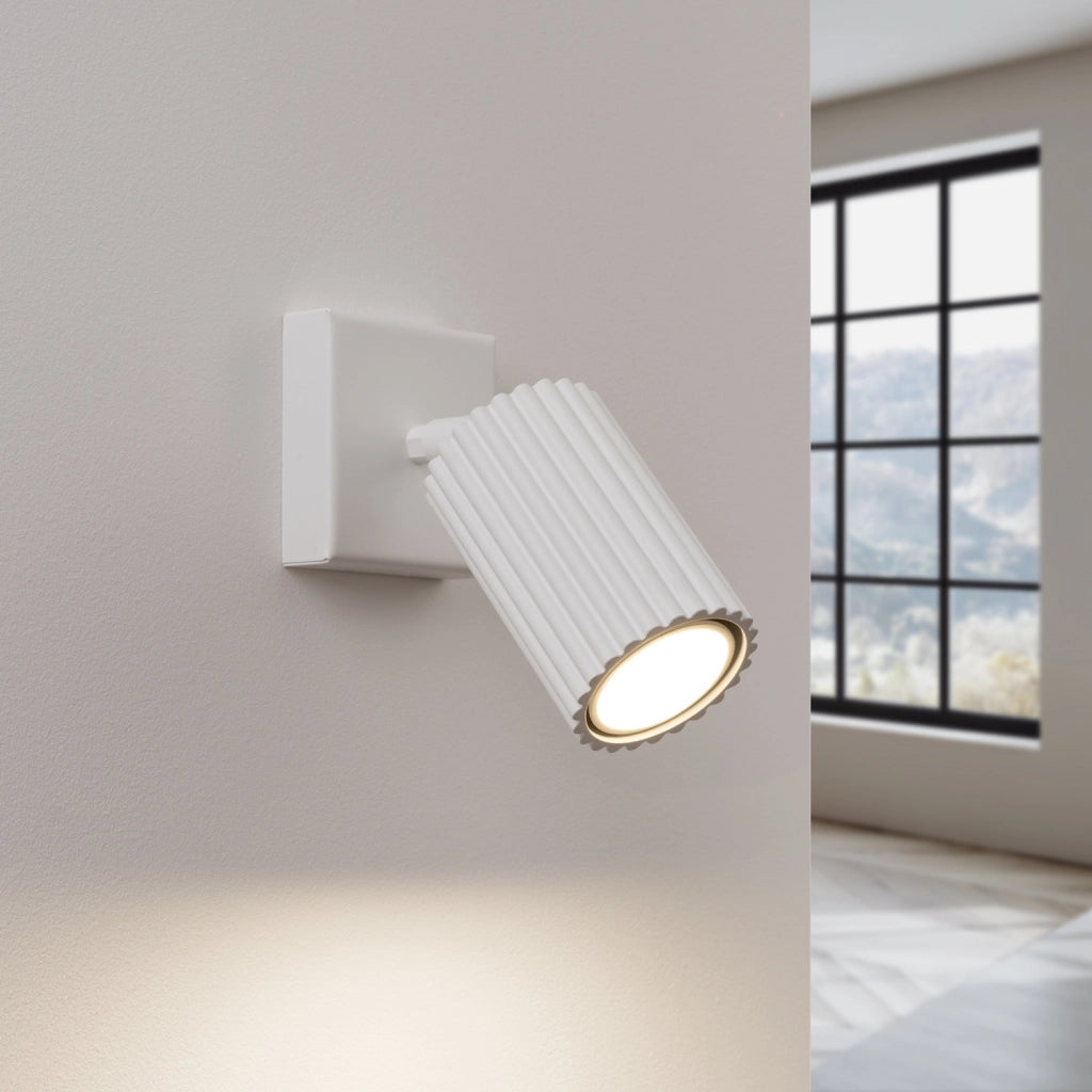 Applique moderna bianca orientabile GU10 GRAVIO Pure Lume