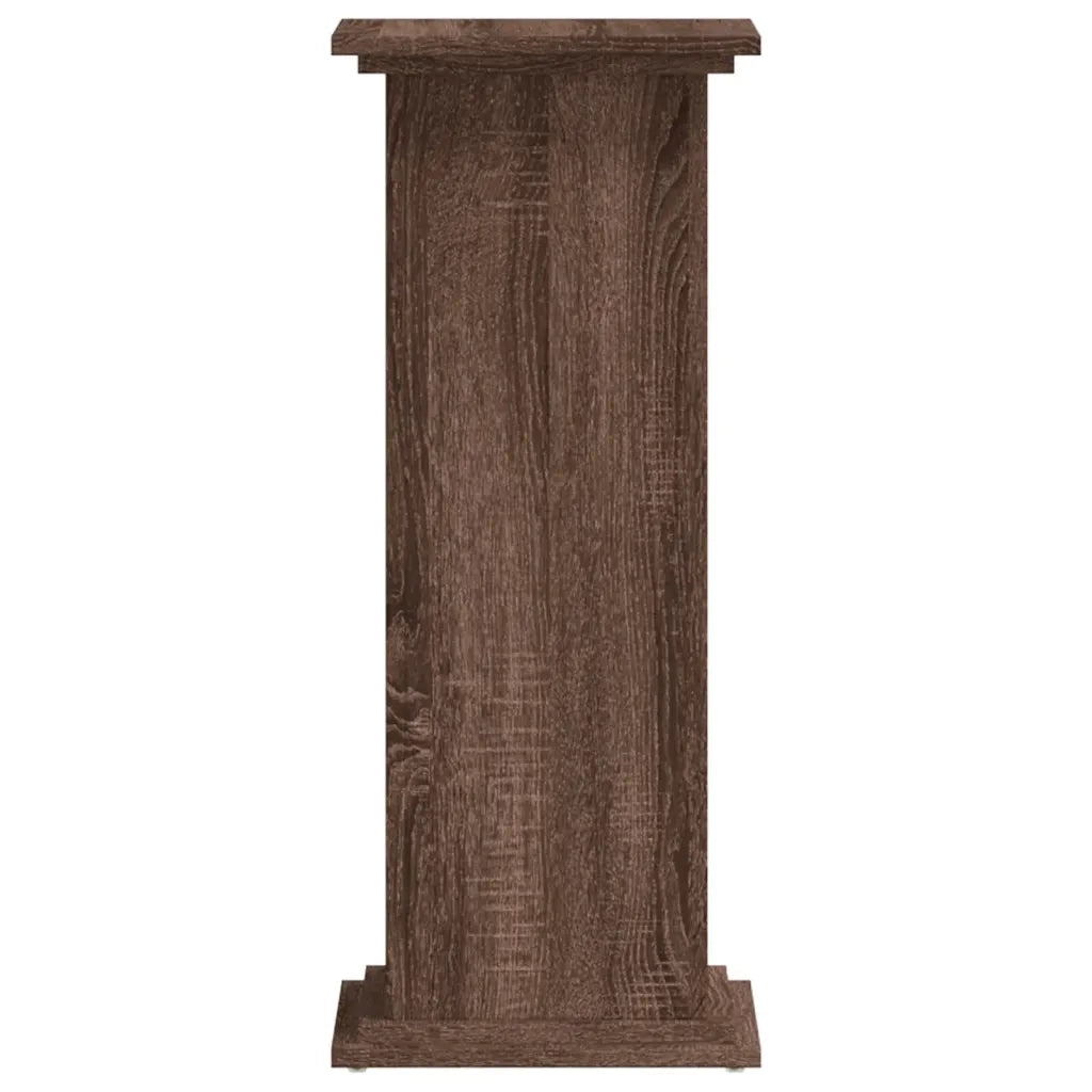 vidaXL Supporto per Piante Rovere Marrone 33x33x80cm Legno Multistrato