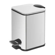 Cestino bagno cromato 3lt apertura a pedale e secchio removibile