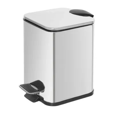 Cestino bagno cromato 3lt apertura a pedale e secchio removibile