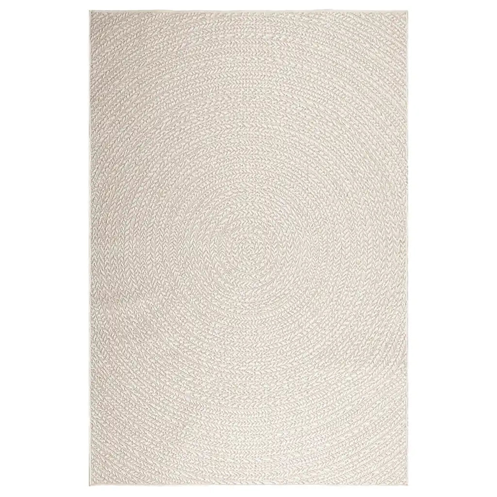 Tappeto ZIZUR Crema 160x230 cm Aspetto Iuta Interni ed Esterni