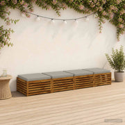 Cuscini per Sedia in 4 Pezzi SOEST 4 pz 100% Poliestere Grigio 944740