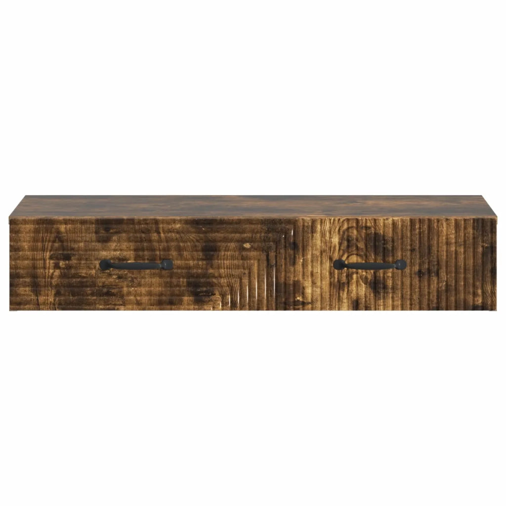 Tavolino da Parete Laterale Rovere Fumo 87,5 x 34,5 x 17 cm 898670