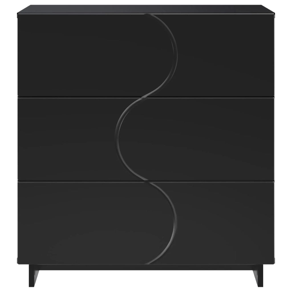 Credenza Nero 70 x 38 x 75 cm Legno ingegnerizzato 8011523