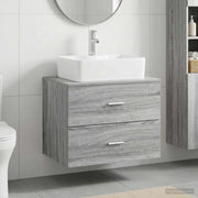 Set di mobili per il bagno Sonoma grigio Legno ingegnerizzato 3404387