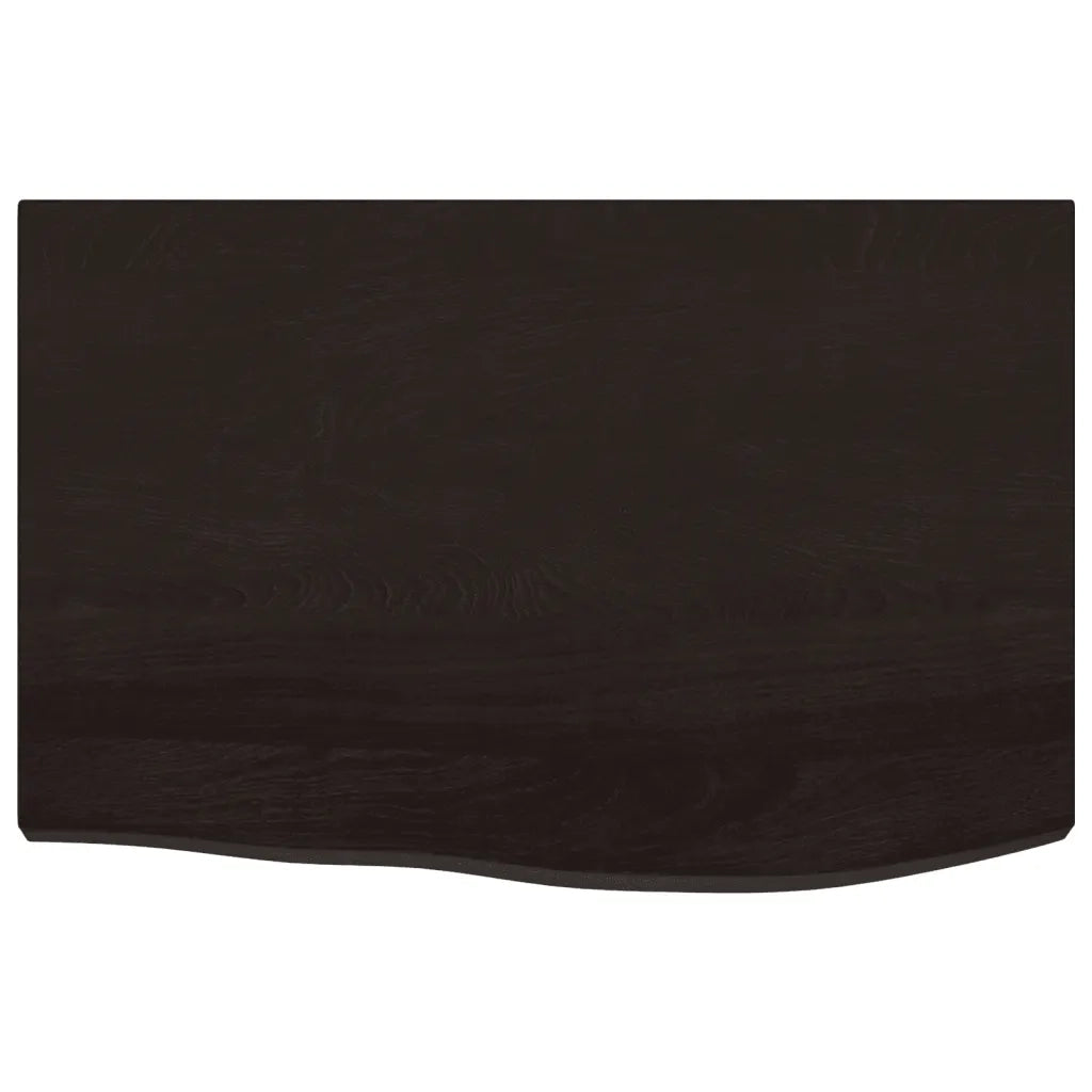 Ripiano Marrone Scuro 60x40x(2-4) cm Massello Rovere Trattato