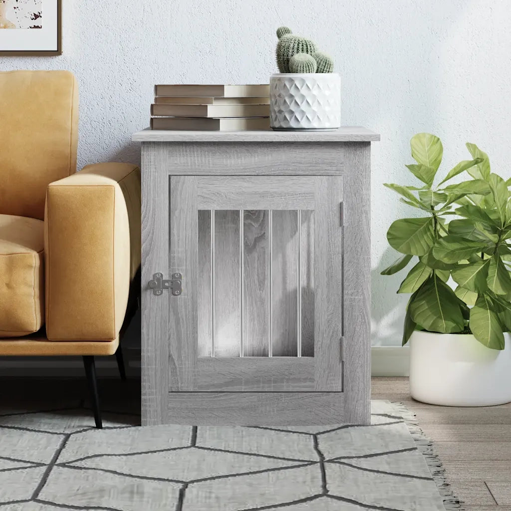 Gabbia Cani da Arredamento Grigio Sonoma 55x75x65cm Multistrato CFW6510456