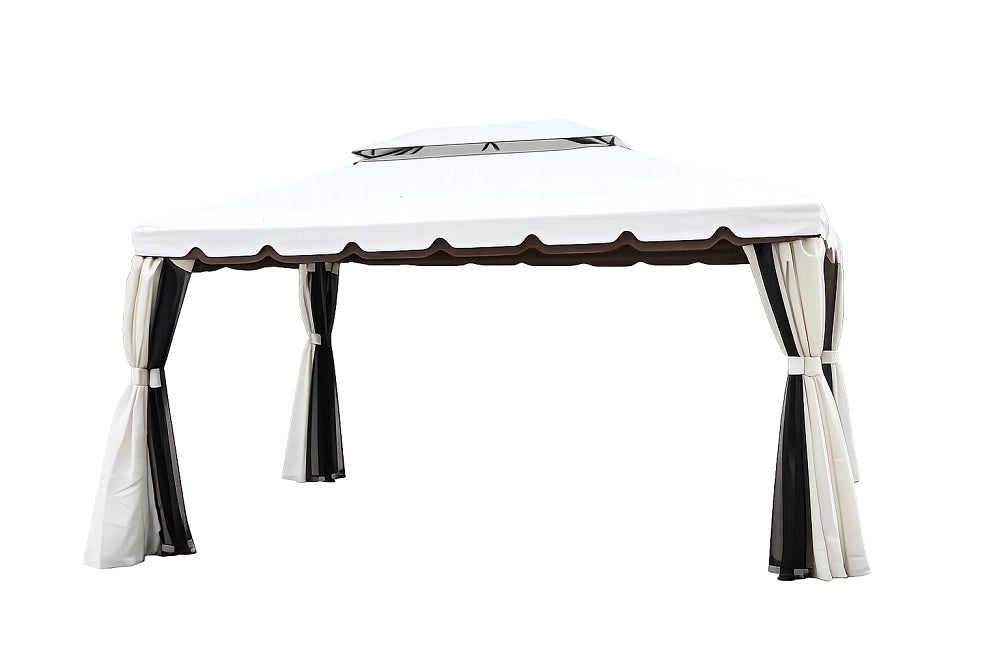 GAZEBO RIYAD STRUTTURA IN ALLUMINIO TOP ECRU MT.3X4