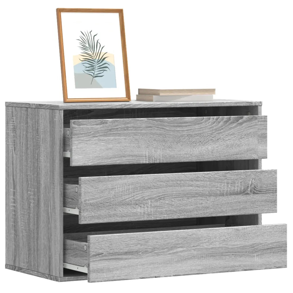 Cassettiera Angolare Grigio Sonoma 80x41x58cm Legno Multistrato 852857