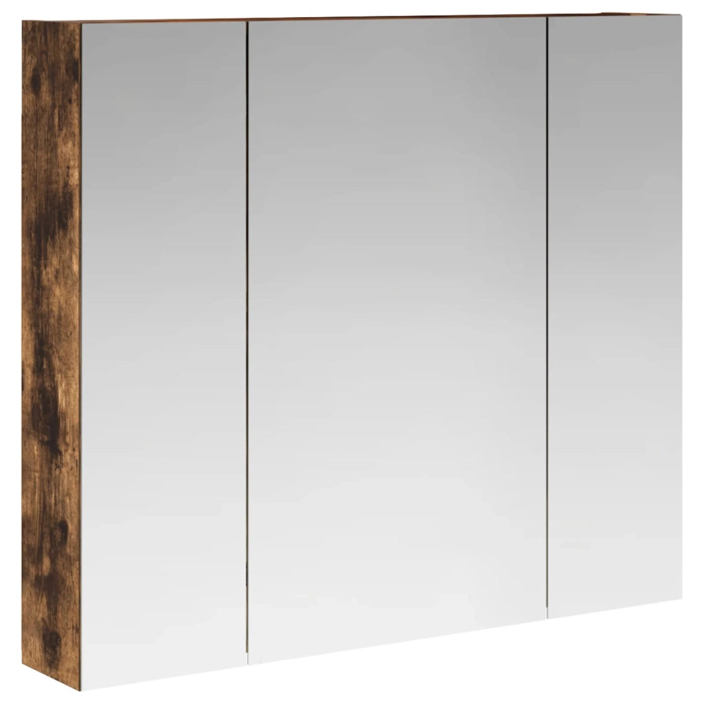 Mobiletto per specchio da bagno Rovere fumé 80 x 14.5 x 70 cm 889107