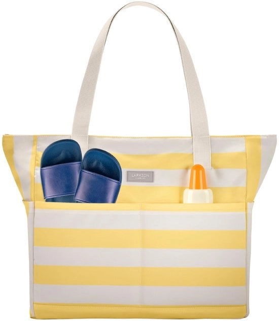 Tas da Bagno XXL per Uomo e Donna Giallo - Linn - Grande Tasca per Bagno, Piscina, Piscina - Borsa da Spiaggia con Cerniera - Leggera