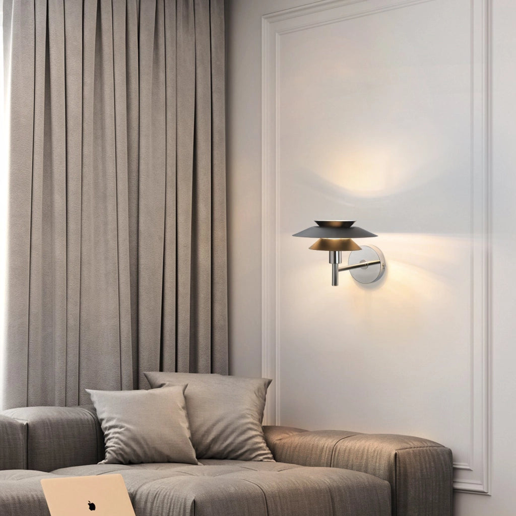 ZMH Lampada da parete nera per interni Design moderno G9 in metallo 25W