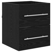 Mobile da Bagno | Armadio sottolavello con cassetto Rovere Nero 38,5 x 41 x 48 cm