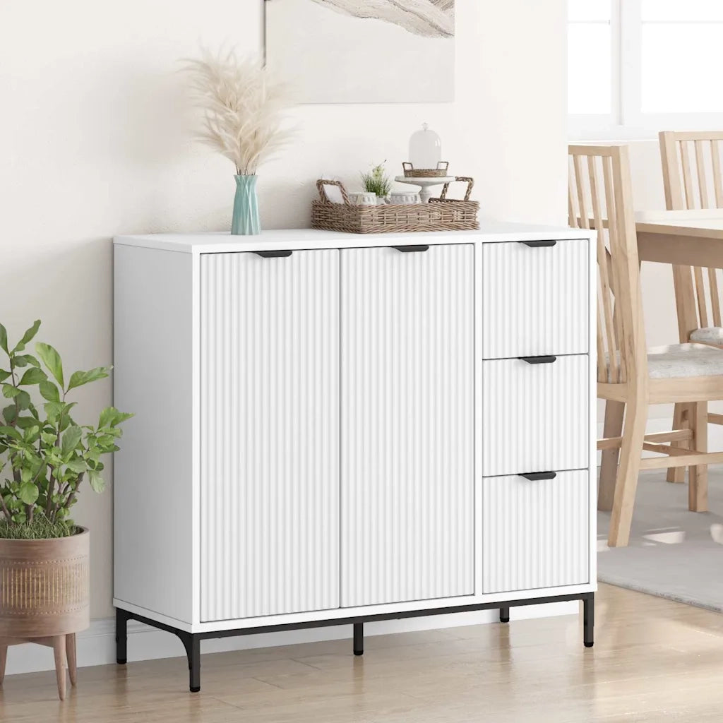 Credenza Bianco 89,5 x 33 x 82 cm Legno multistrato 883454
