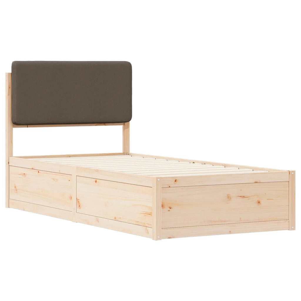 Letto con Testiera Rivestita Talpa 75 x 190 cm Pino massello 877672