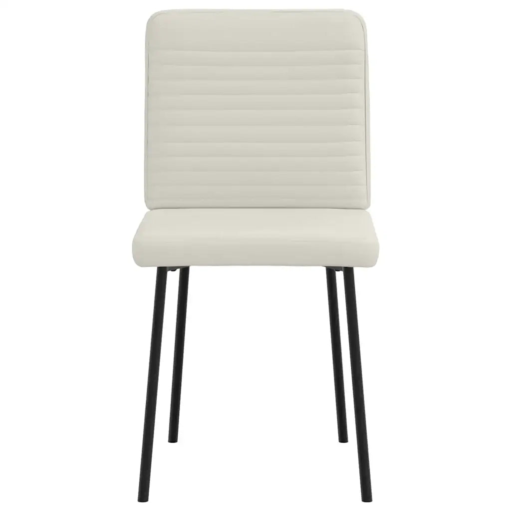 Sedie da Pranzo 2 pz Crema in Velluto 4101142