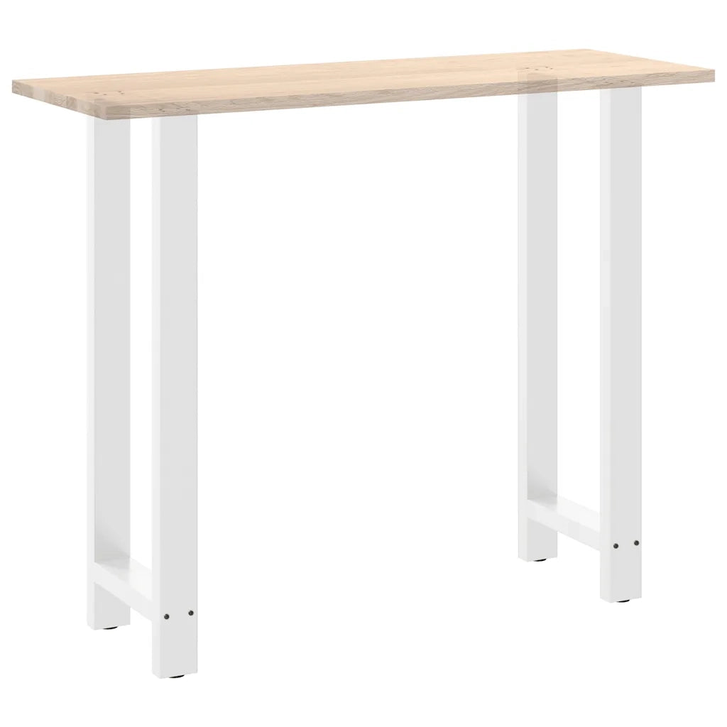 vidaXL Gambe per tavolo da bar bianche 2 pz 40x(110-111) cm in acciaio