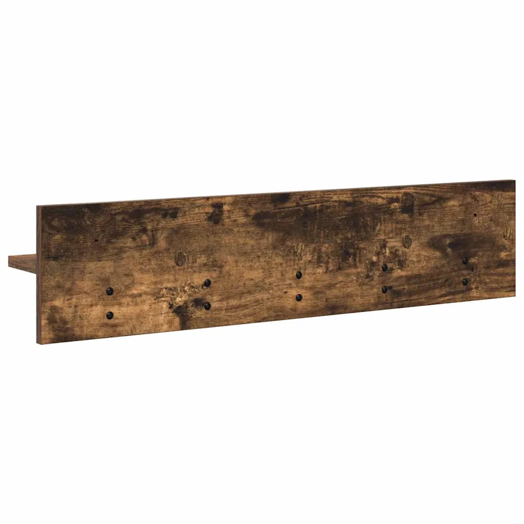 Appendiabiti a muro Rovere fumé 80 x 10,5 x 18 cm 874399