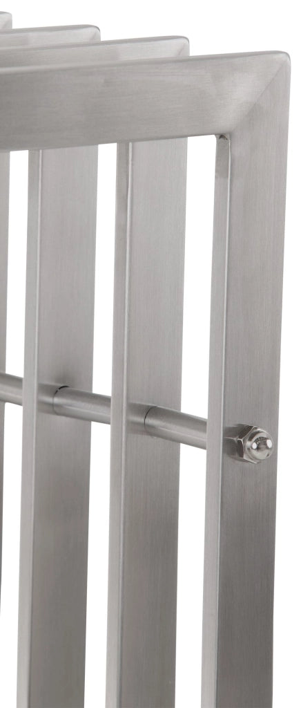 Portalegna Irving in robusto acciaio inox 40x50x100 cm