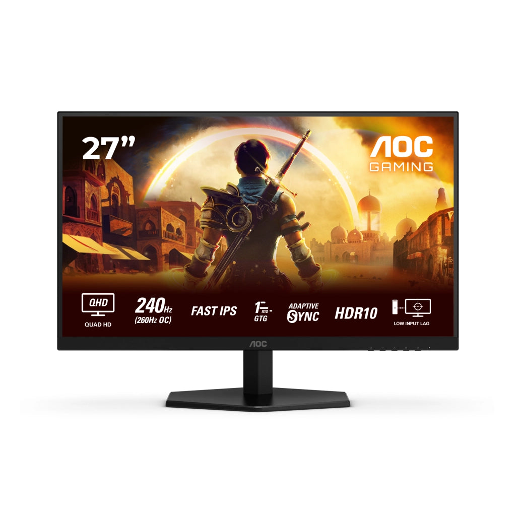 Aoc g4 q27g42ze monitor pc 68,6 cm (27") 2560 x 1440 pixel quad hd lcd nero, rosso