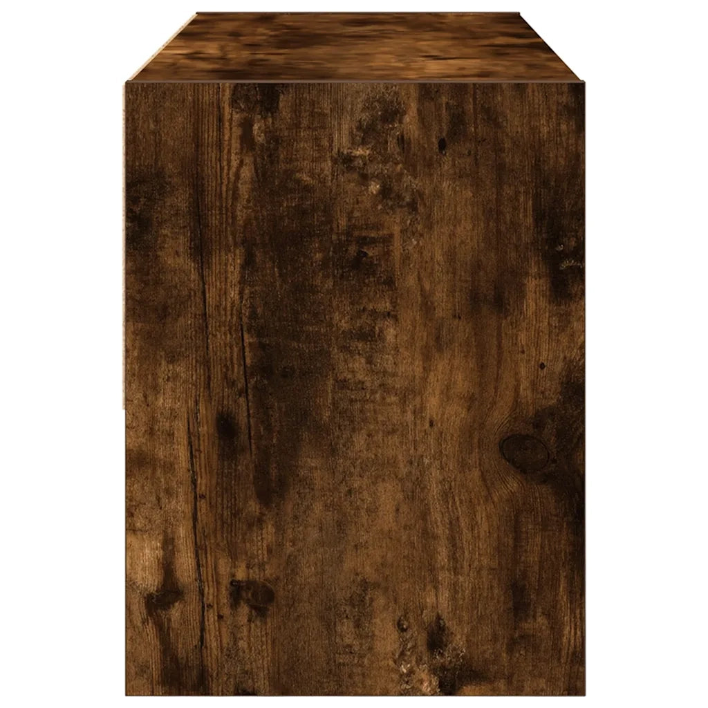 Scarpiera Impilabile-Scaffale per scarpe Rovere Fumo 89,5x30x40 cm