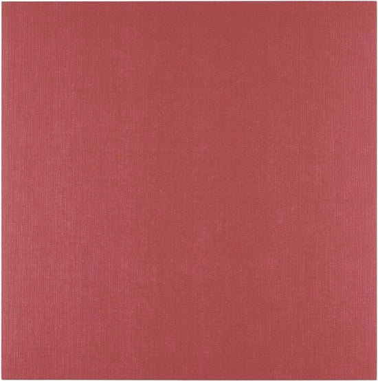 Pacco di carta da scrapbooking in lino rosso - 305 x 305 cm - con foglia nera - carta colorata - eleganti inviti - scatole regalo - progetti artistici