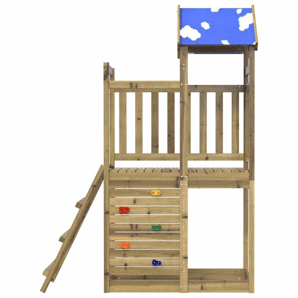 Torre da Gioco Marrone Legno Impregnato Solido