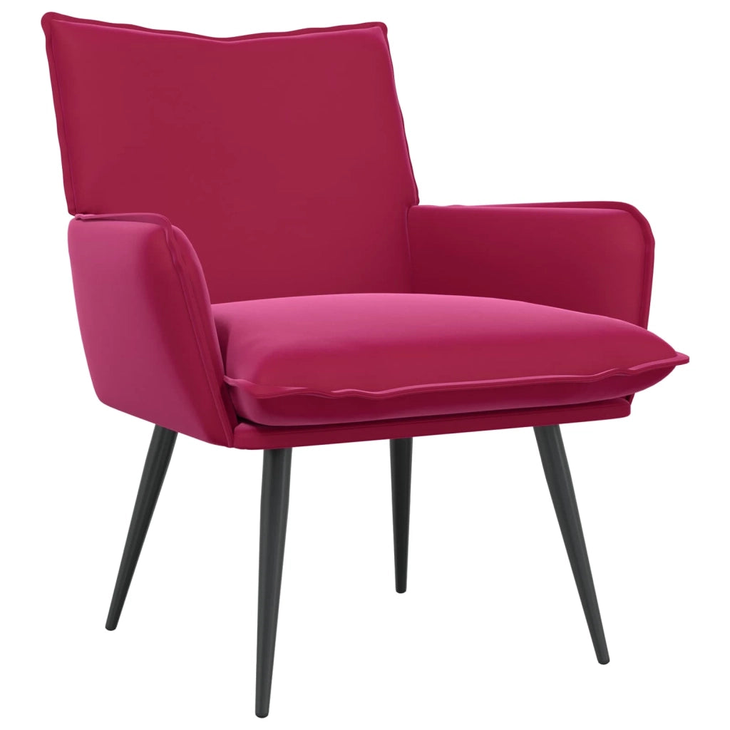 Poltrona Rosso Vino Velluto 42047728