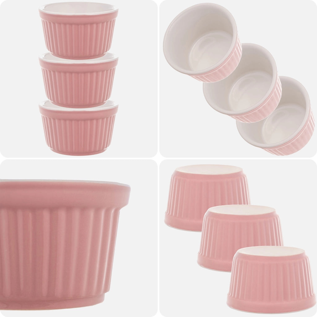 KADAX Set di 3 ciotole da forno per zuppiere, resistenti al forno, diametro 9 cm, capacità 150 ml.