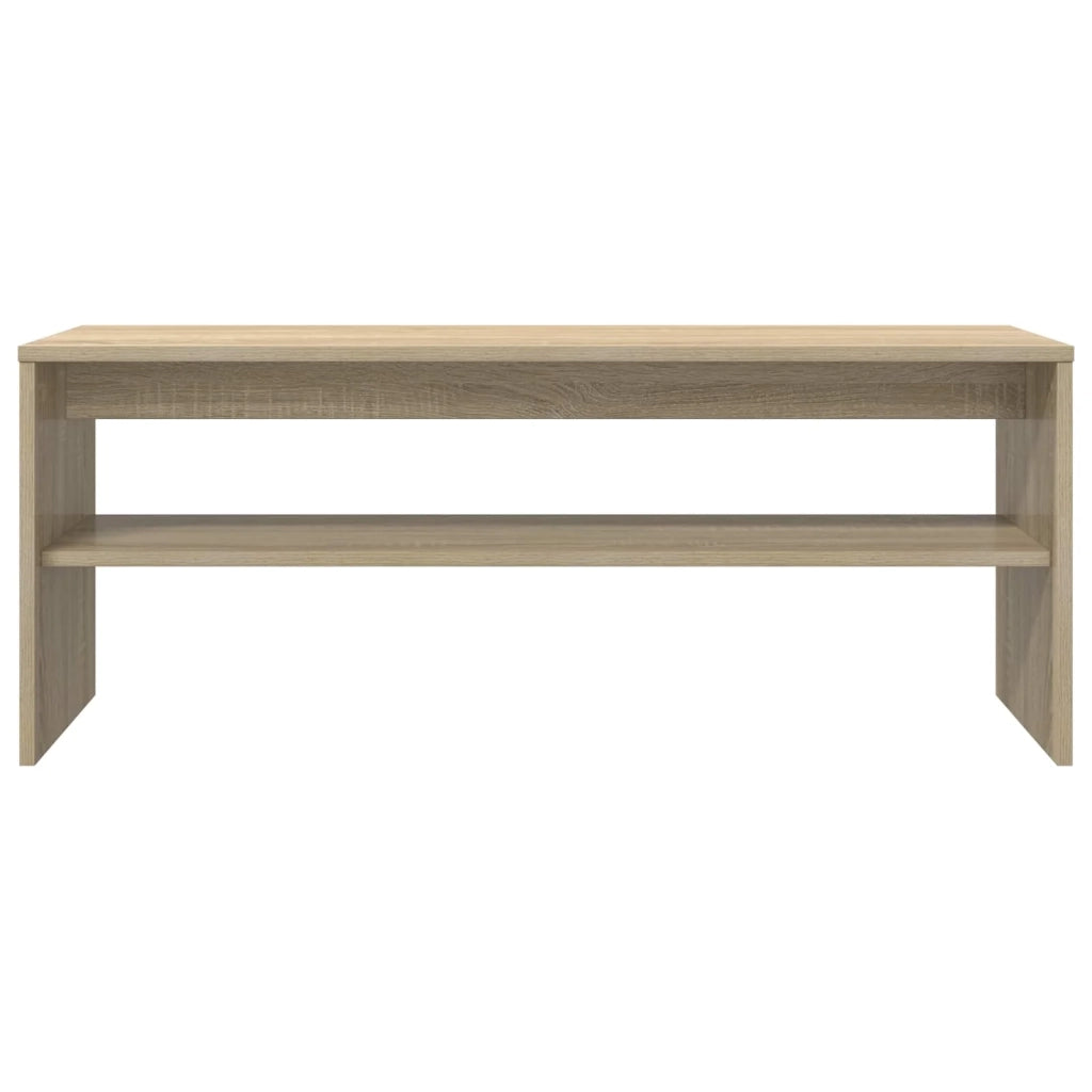 Mobile porta TV rettangolare moderno con pratico contenitore 100 x 35 x 40 cm in legno di quercia Sonoma 02_0058355