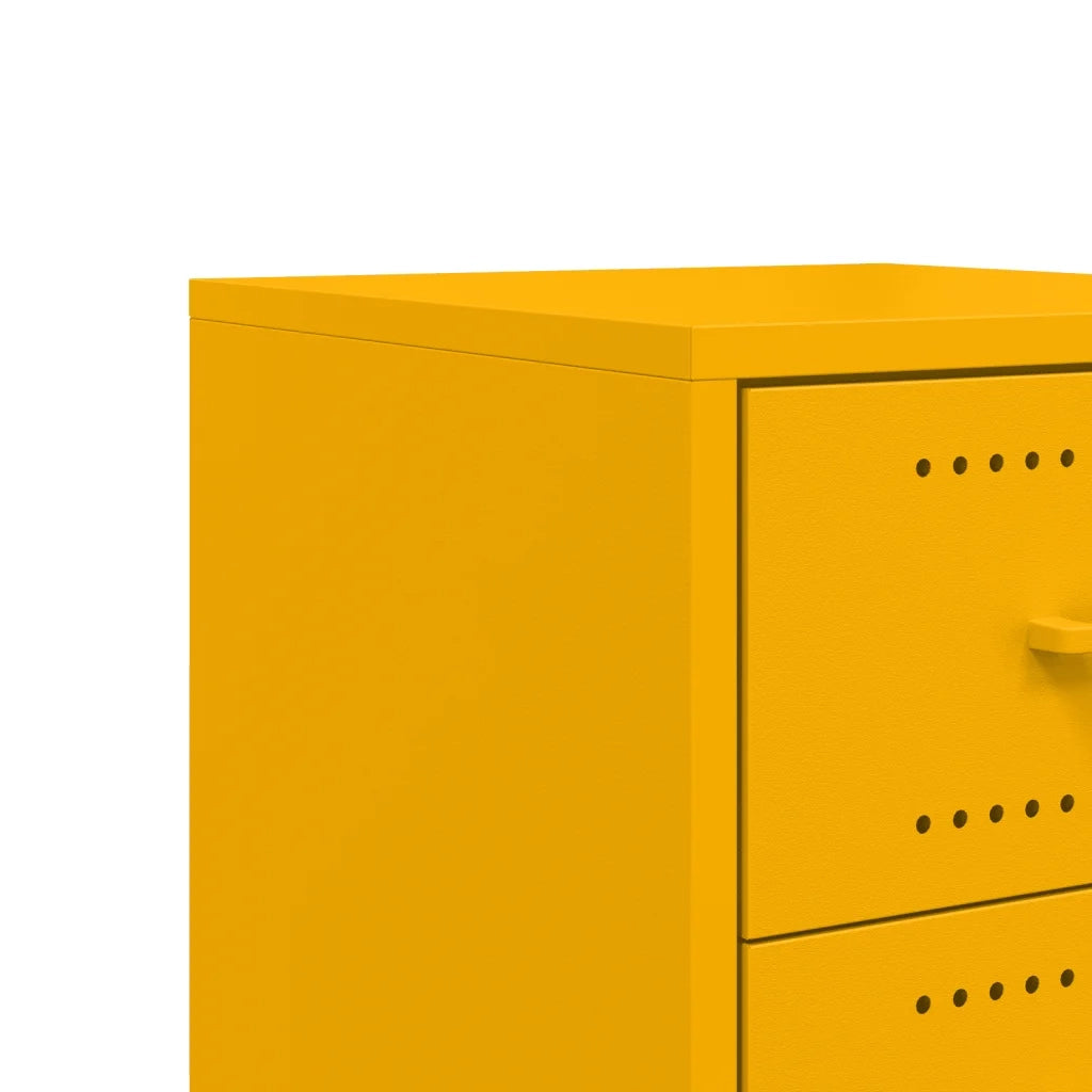 Comodino Giallo Senape 36x39x59 cm in Acciaio 846731