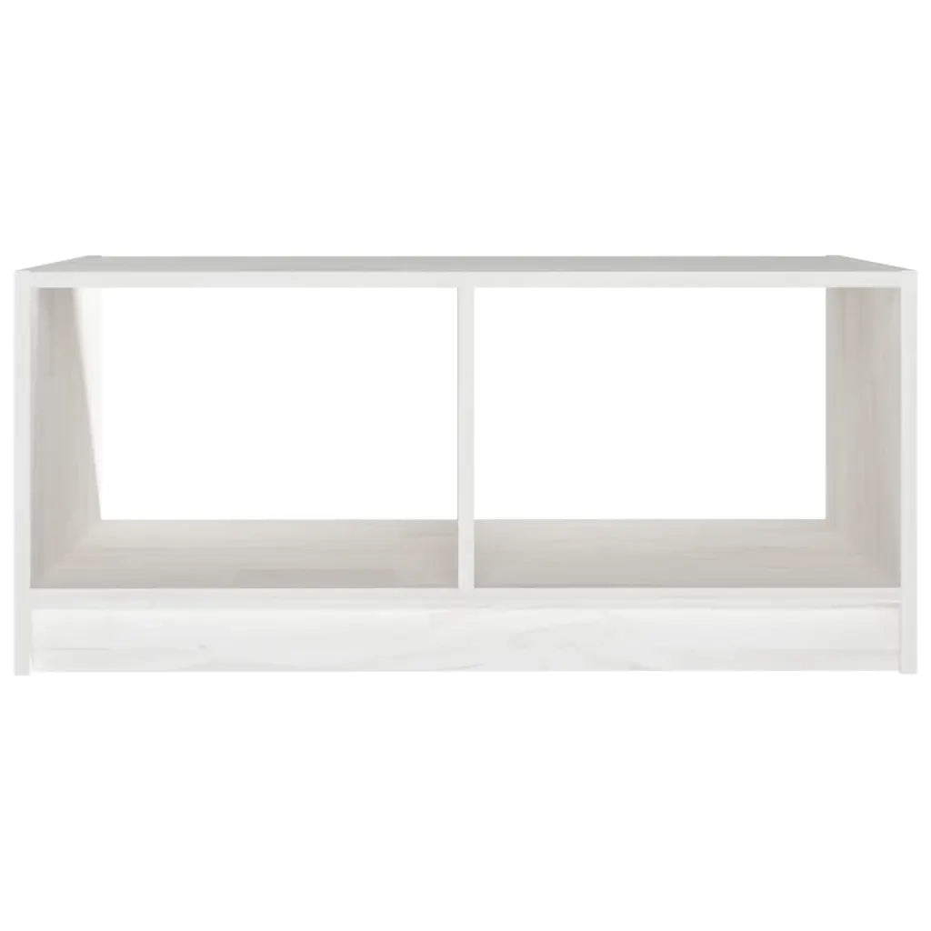 Tavolino da Salotto-Tavolino da soggiorno-Tavolo Bianco 75x50x33,5 cm Legno Massello di Pino