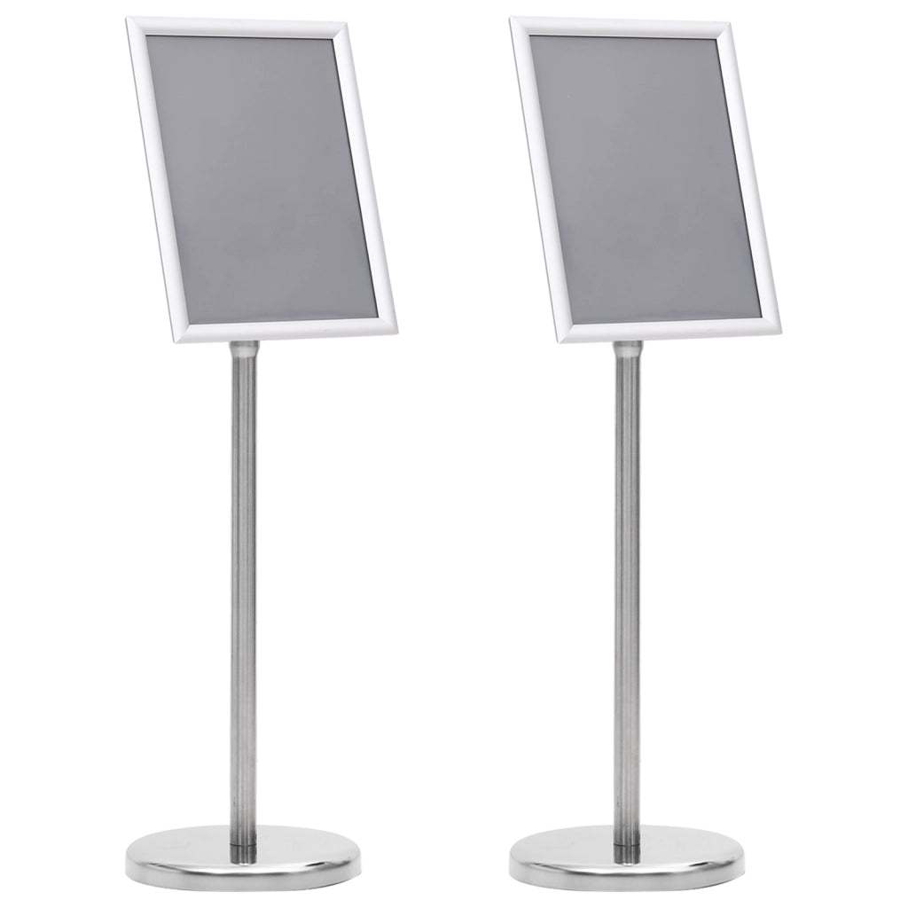 A4 Supporti per Poster 2 pz Argento Acciaio Inossidabile