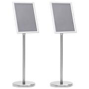 A4 Supporti per Poster 2 pz Argento Acciaio Inossidabile