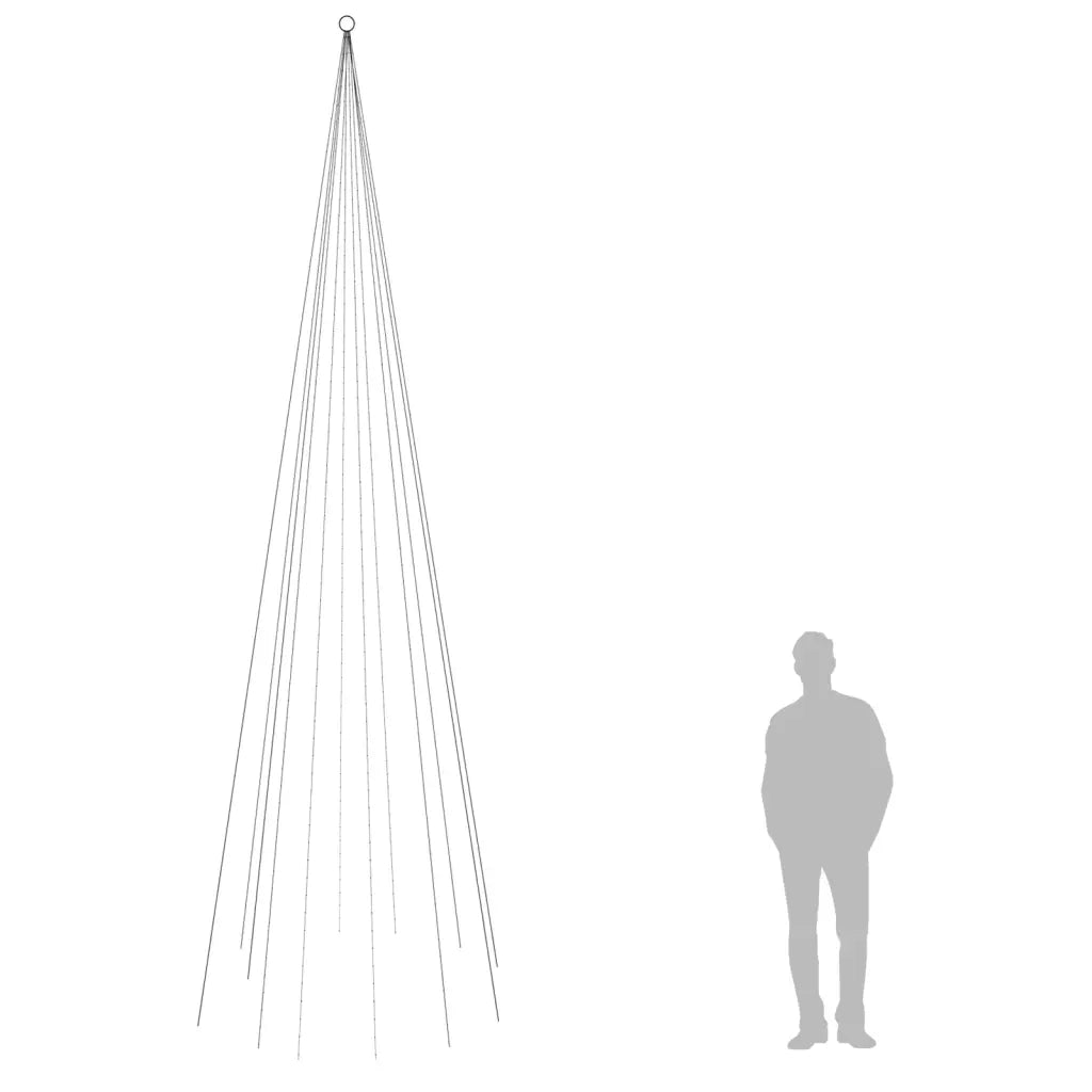Albero di Natale Pennone Colorato 732 LED 500 cm 343529