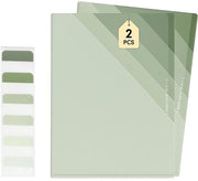 Set di archiviazione 2 in 1 pieghevole A4, archivio con 6 compartimenti, cartellone documenti A4 con etichette, sistema di archiviazione, organizzatore documenti per ufficio, casa, documenti scolastici (verde)