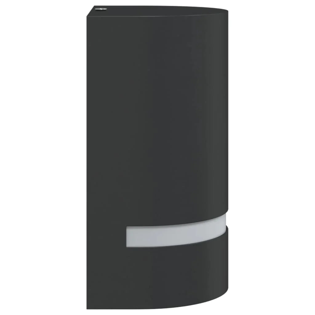 Applique da esterno resistente alle intemperie 8 x 10 x 15 cm alluminio nero 02_0056630