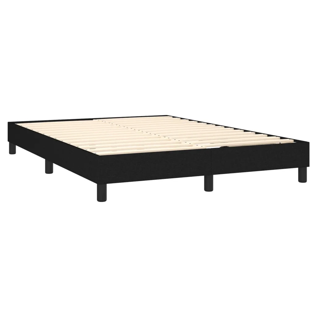 Giroletto a Molle con Materasso Nero 140x200 cm in Tessuto 3140299