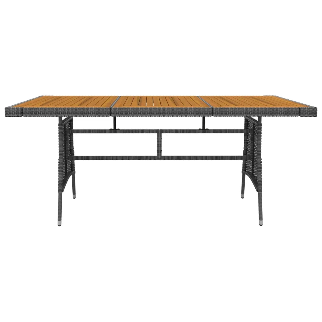 Set da Pranzo per Esterni 7 pz in Polyrattan Grigio 3120112