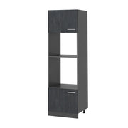 Vicco Set mobili bagno Calcestruzzo nero 60 cm