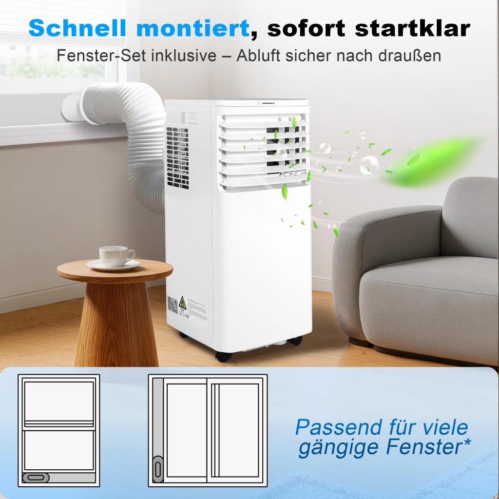 ZMH Condizionatore portatile 3 in 1 7000BTU con raffreddamento e ventilazione modalità notturna silenziosa adatto
