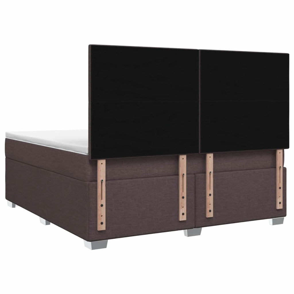 Letto box spring con materasso Marrone Scuro 180 x 200 cm 3453468