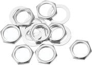 Set di mozioni per chitarra/basso da 8 - M9 - Mozioni a anello - Jack di ingresso/uscita - Argento - Adatto per chitarra/basso - Mozioni a jack