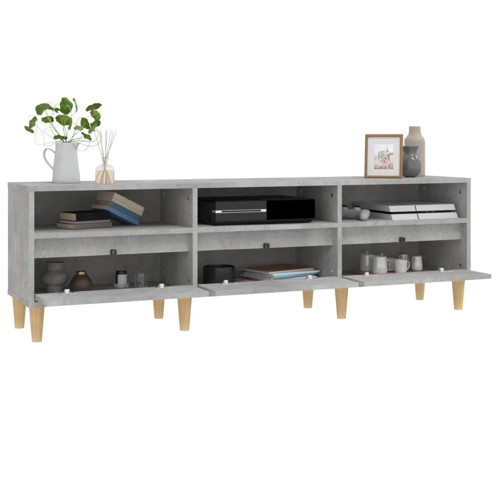 Mobile TV-Credenza TV-Console TV Grigio Cemento 150x30x44,5 cm Legno Multistrato 240515