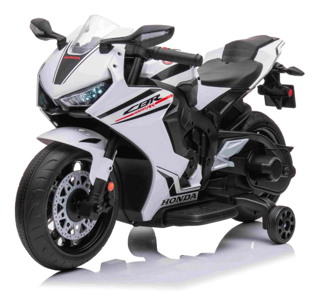 Moto Elettrica per Bambini 12V con Licenza Honda CBR 1000RR Bianca