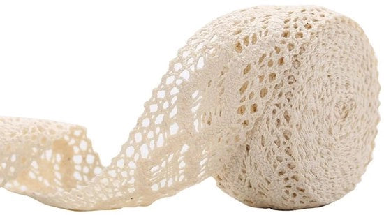 Lint decorativo a tulle 30 m - Katoen - Decorazione per matrimonio/Natale - Bordure a raso - Larghezza 4 cm - Resistente all'abrasione - Lint decorativo