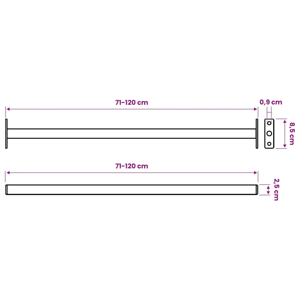 Barra di Sicurezza Regolabile per Finestra 6 pz Argento CFW1555554