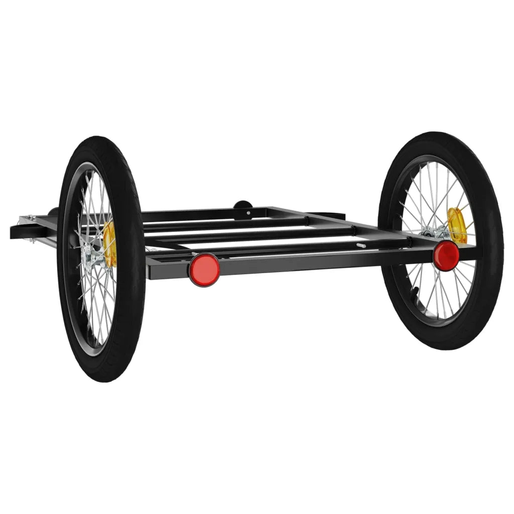 Rimorchio da Bici Nero 135x68x37 cm in Ferro CFW2782012